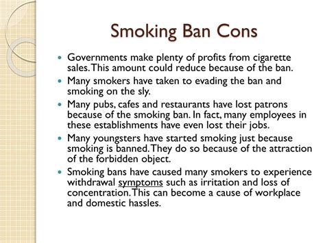 should smoking be banned ppt